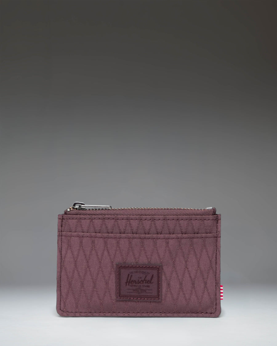 Herschel Supply Co. Oscar Cardholder in Huckleberry Diamond, showing the compact wallet design with multiple card slots.