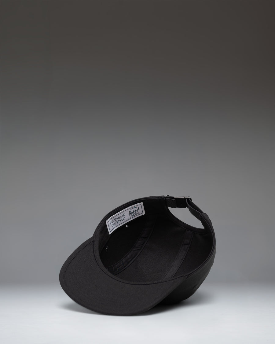 Black Herschel Supply Co. Glendale Kids Cap with a low-profile silhouette and adjustable strap closure.