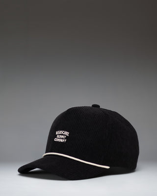 Front view of a black Herschel Supply Co bag.