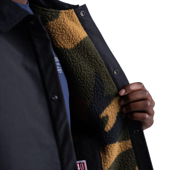 men's sherpa lined coaches jacket