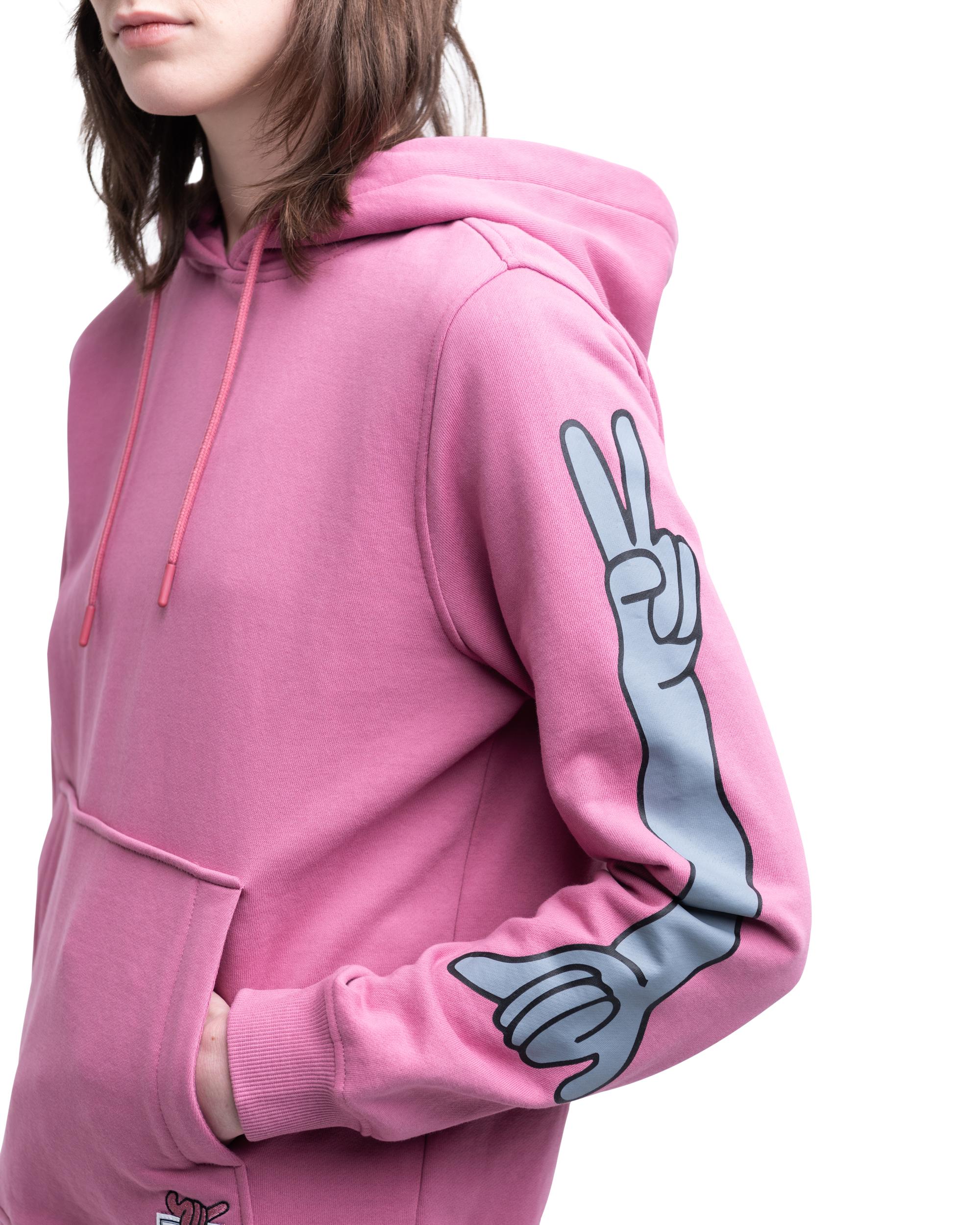 artist union clothing pink hoodie