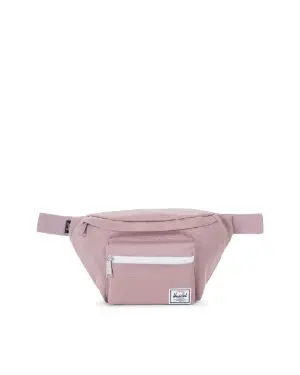 BAGINNING Pink Genuine Leather Zipper Fanny Pack Chain Strap Belt Bags