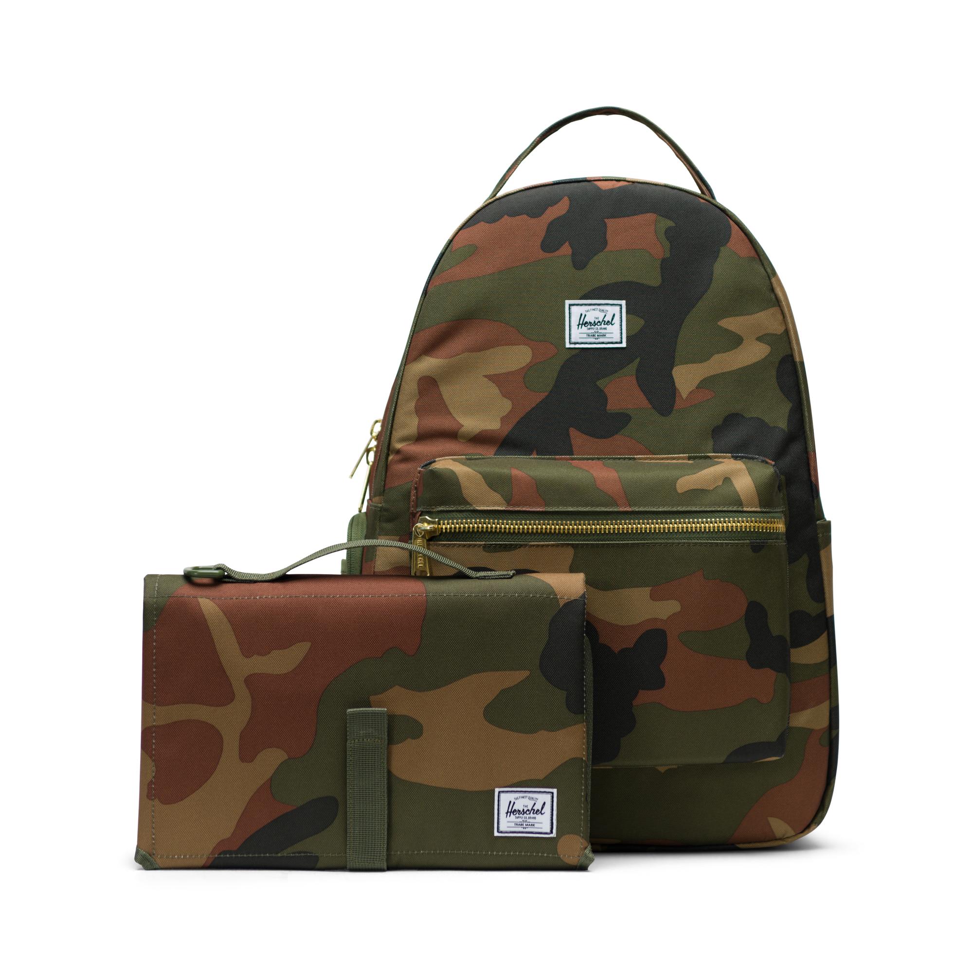 herschel camo diaper bag
