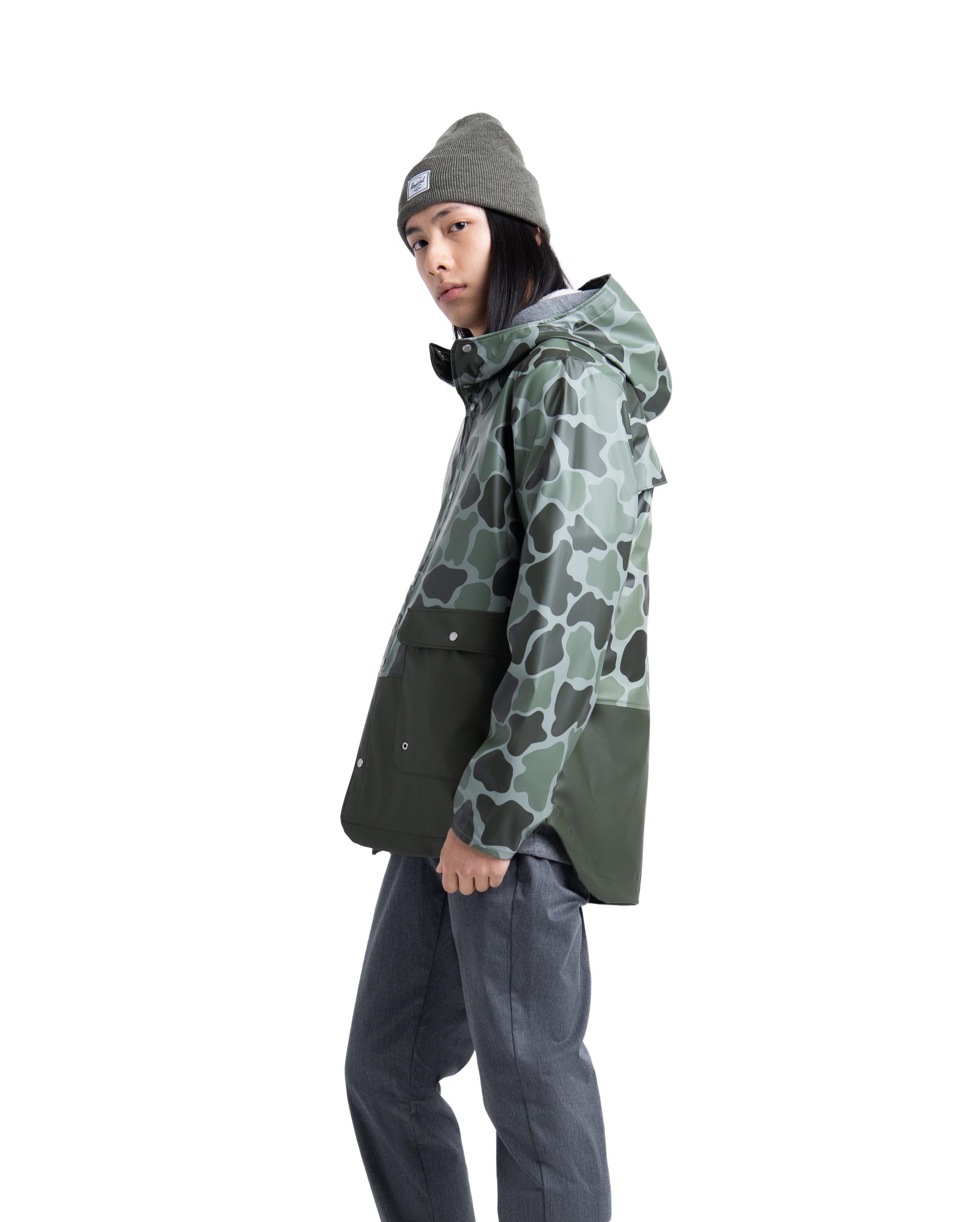 herschel camo rain jacket