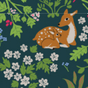 Deer Woodland Dark Sea